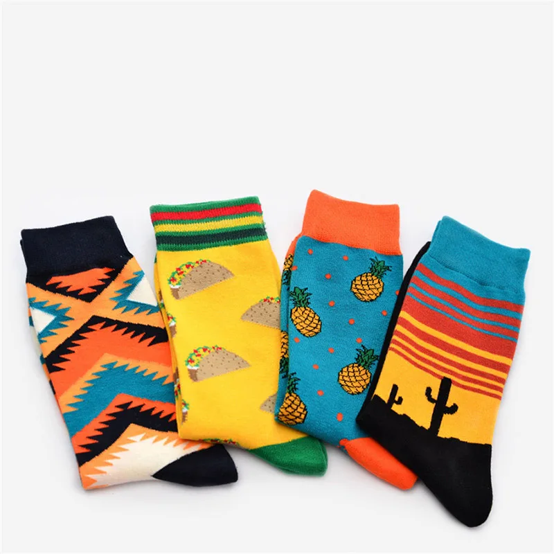 Носки [EIOISAPRA] Новое поступление с рисунком фруктов ананаса дерева Happy абстракция