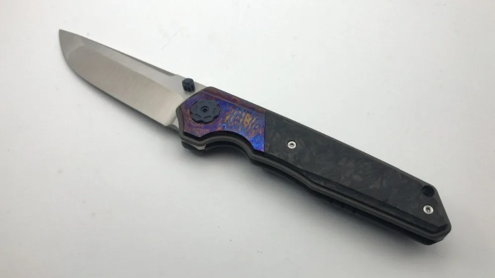 Maxace PAN титановое углеродное волокно дамасская инкрустация M390 атласное лезвие