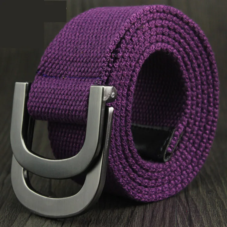 Male&Female Military Tactical Belt High Quality 2.5 mm Thick Solid color Canvas Belt for Men&Women Double Buckle 115cm Length