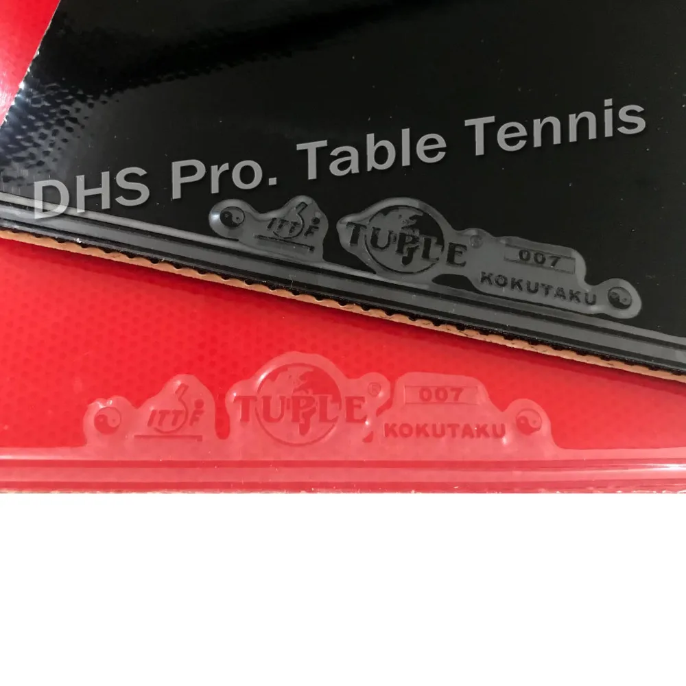 2x Kokutaku tuple 007 training A Pair Rubber 1 red and 1 black table tennis rubber with sponge
