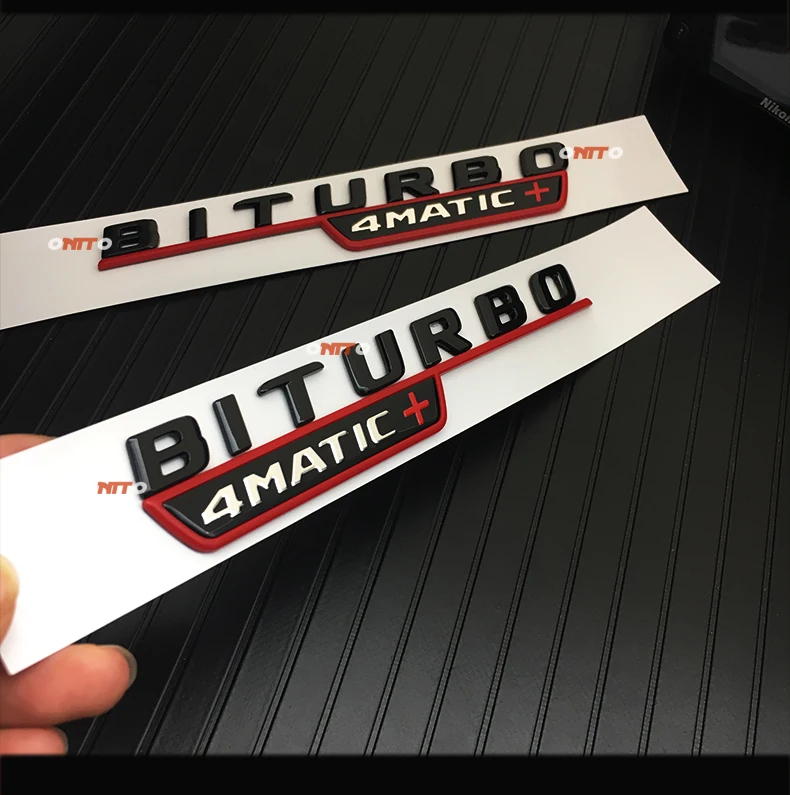 Новинка 2 шт. ABS наклейки BITURBO TURBO 4matic эмблема значок и надписью автомобильной