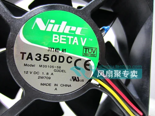 Оптовая продажа для Nidec TA350DC 9038 9 см 9238 DC 12V 1.8A серверный инвертор вентилятор