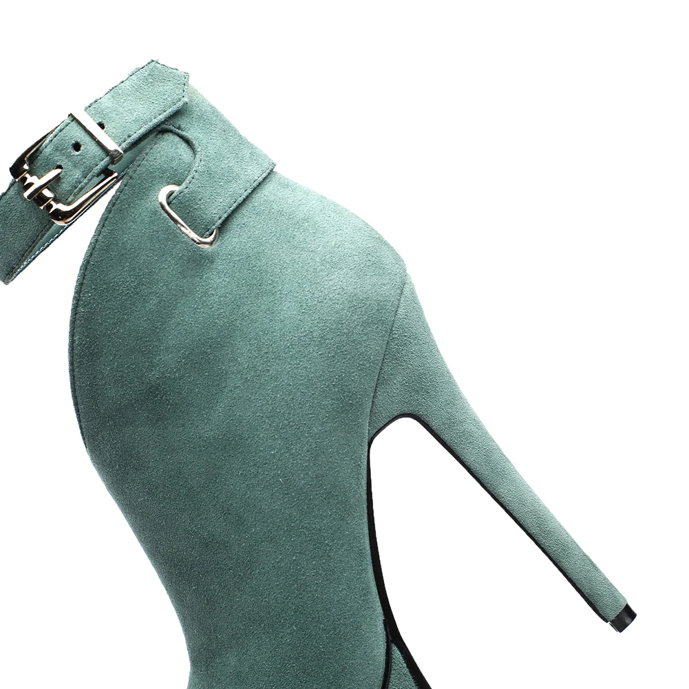 DoraTasia Brand new Kid Suede leather Platform Ankle Boots Woman Shoes Super High Heels sexy Autumn Boots Female Shoes Woman
