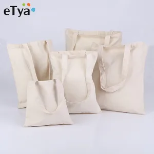 Женская и мужская тканевая многоразовая хозяйственная сумка eTya, ЭКО складной чехол для продуктов, сумки-тоут, сумки для девочек, однотонная сумка на плечо