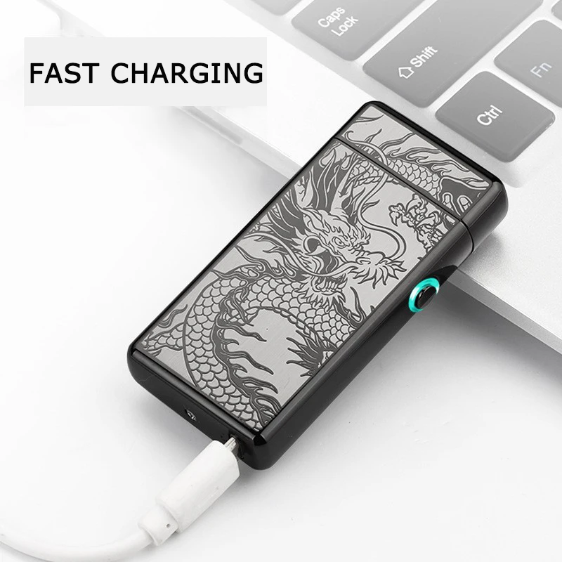 Электронная сигаретная Зажигалка благородная двойная импульсная дуговая USB