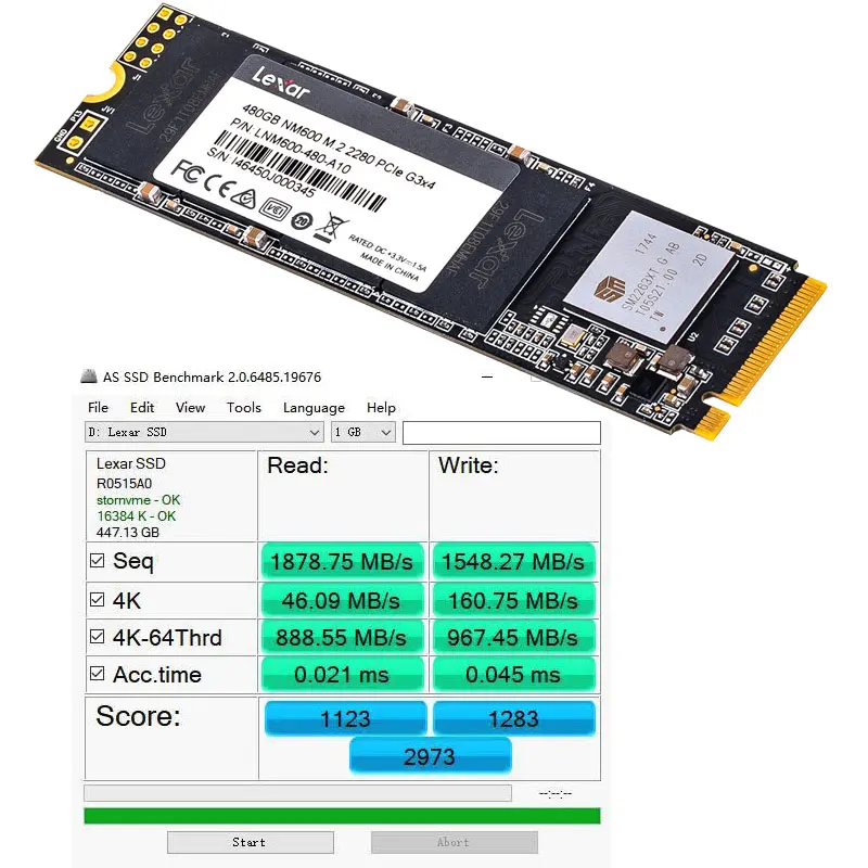 Lexar NM600 SSD M2 M.2 2280 NVME Solid Driver 240 ГБ 480 Гб PCIe Gen3 * 4 для ноутбуков настольных Solido Прямая