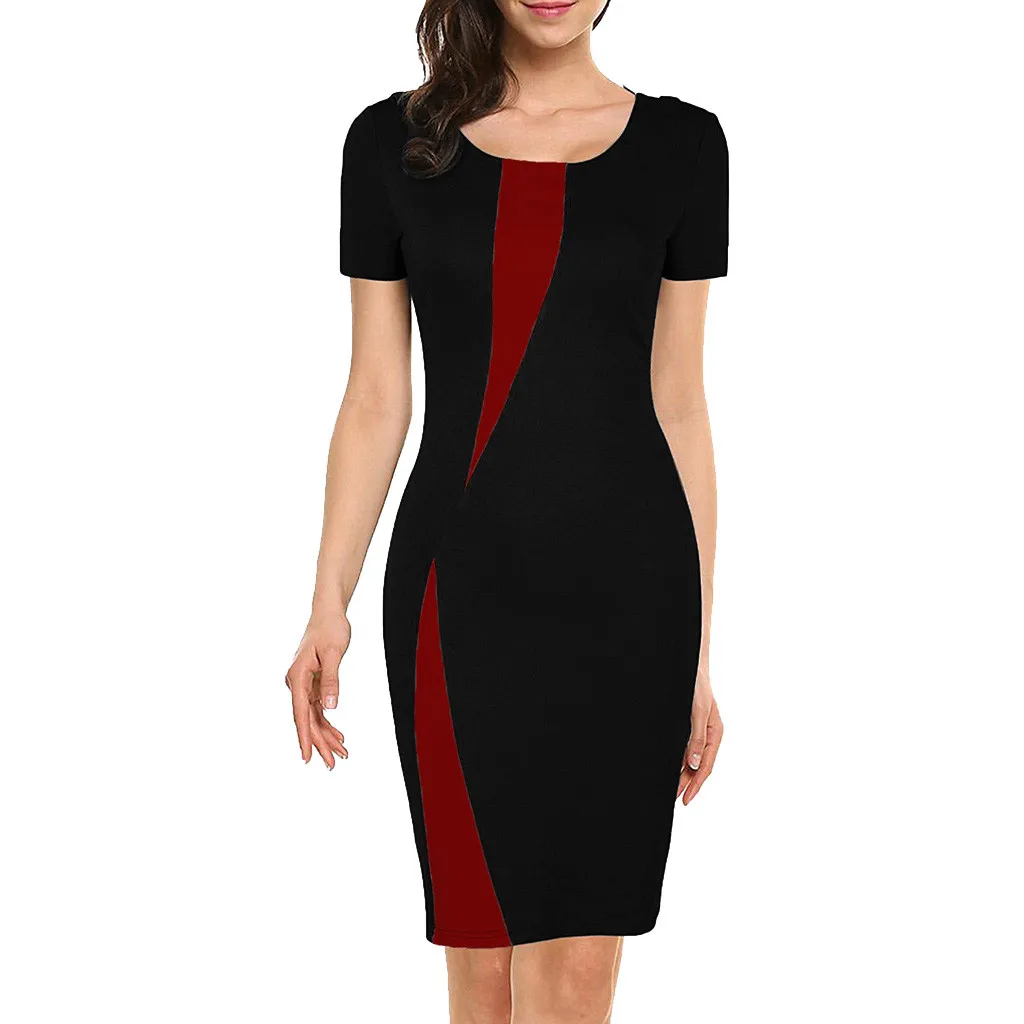 Модное летнее эластичное облегающее платье карандаш сексуальное женское для