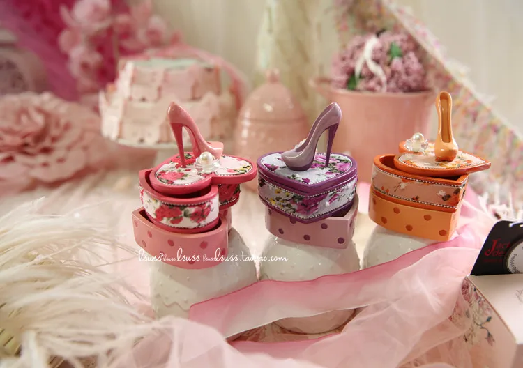 Джеки дизайн высокая пятки украшение оранжевый коробка для ювелирных изделий