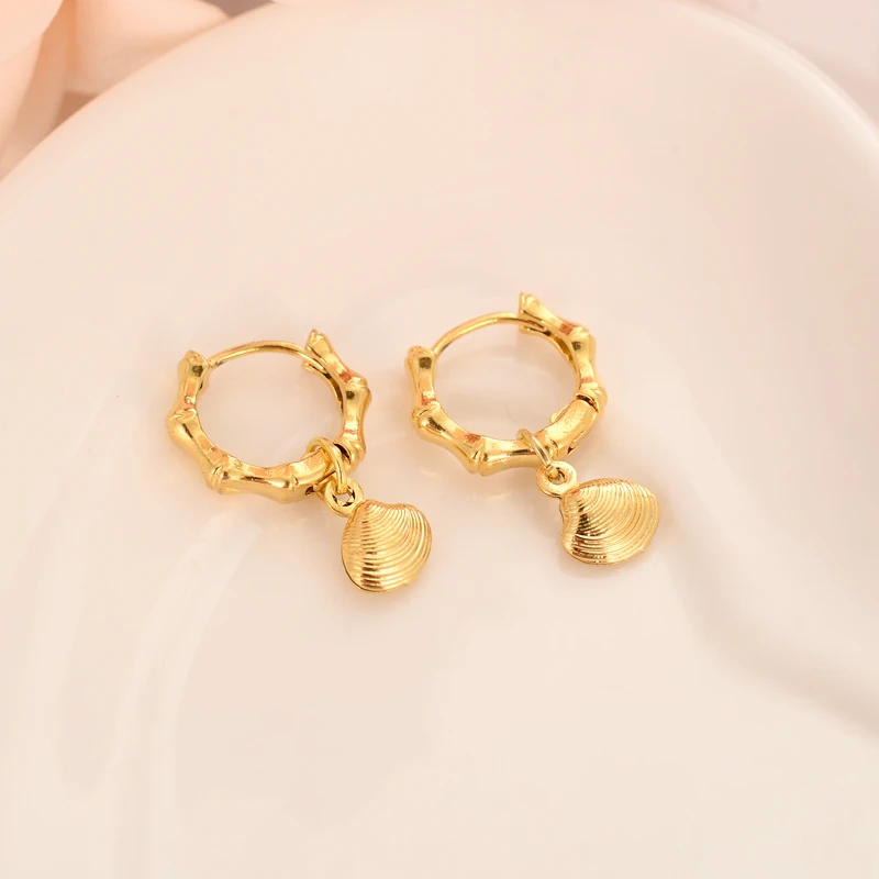 Золотые серьги в Дубае милые виде фанселя PNG женские модные ювелирные изделия