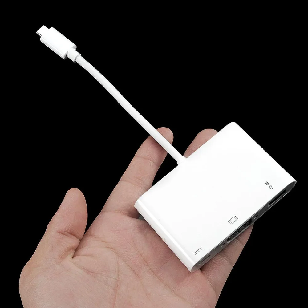 USB C 3 1 Type для VGA проектора и USB3.0 OTG Женский в зарядное устройство адаптер iMac MacBook Pro|to