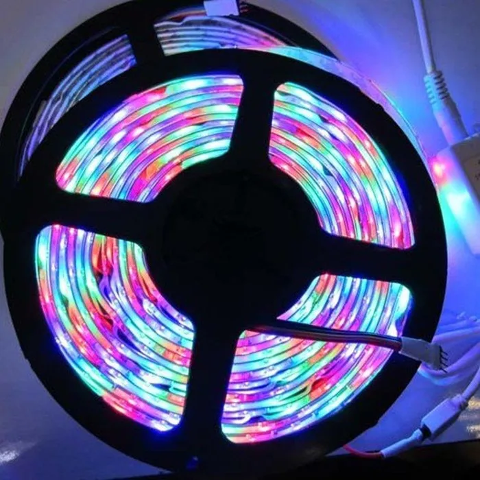 Non-waterproof RGB led strip 3528 flexible light DC12V 5M 300led +44key IR remote controller | Лампы и освещение