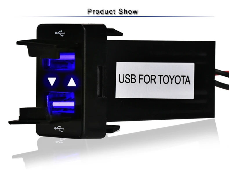 Для TOYOTA 12 В 24 в Dual Usb Автомобильное зарядное устройство Usb 2.1A 2 порта интерфейс Авто адаптер питания приборная панель розетка модификация автомобиля