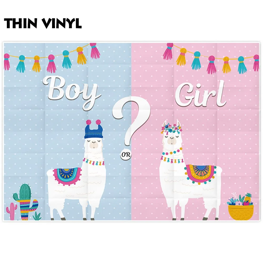 Allenjoy Альпака пол показательный фон фотография розовый синий Бантинг мальчик или