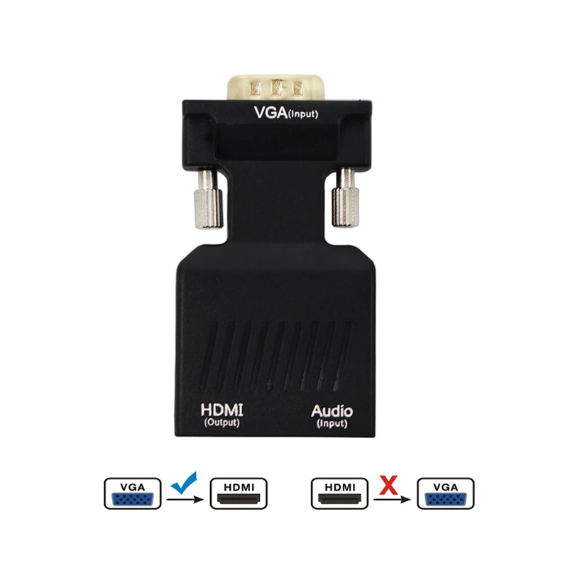 2 шт. преобразователь из VGA в HDMI папа женский с аудио выход 1080P для HDTV