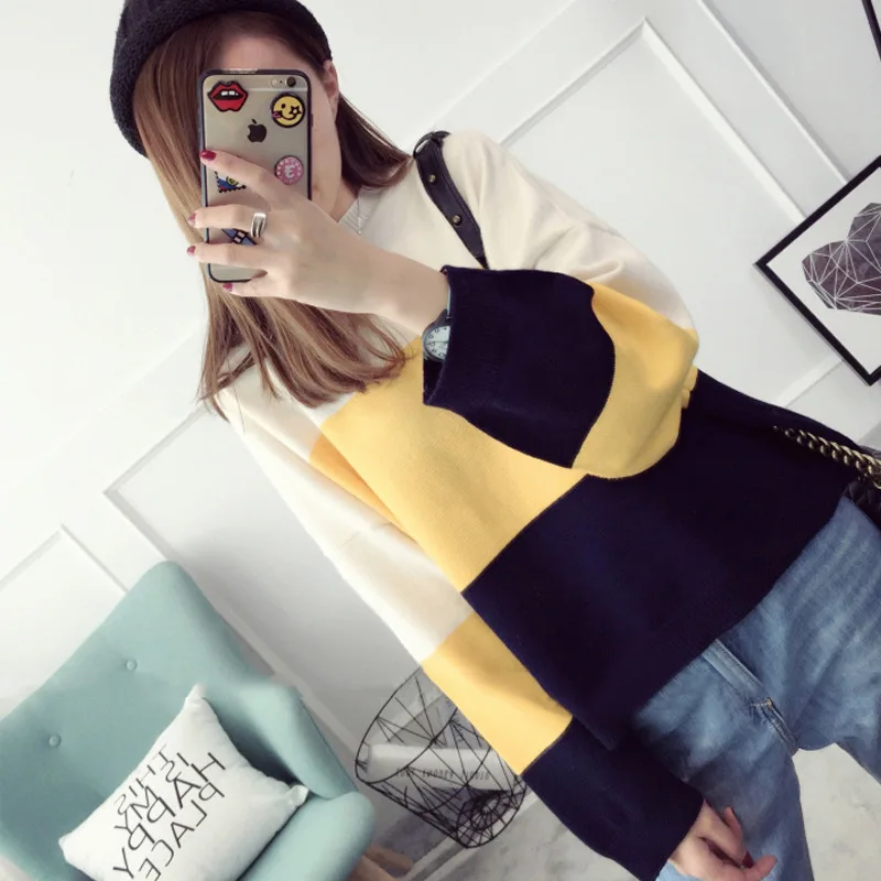 Распродажа осенне-зимние женские модные свитера пуловеры с длинным рукавом