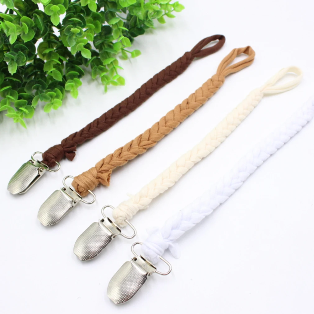 4 шт. зажимы для детских сосок цепь пустышка держатель пустышек плетеная соска