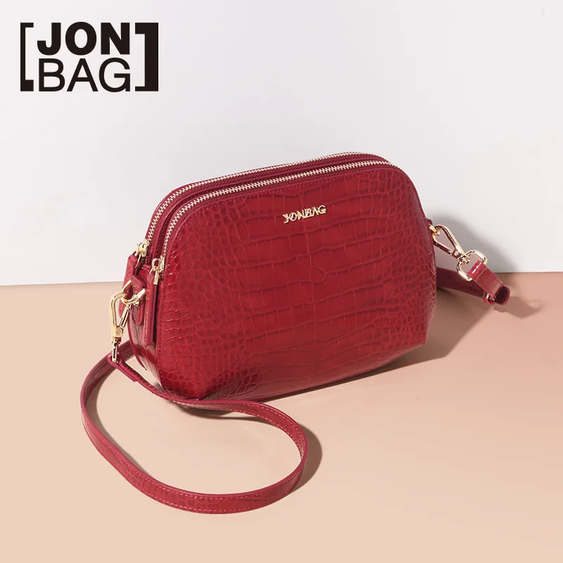 JONBAG маленькая красная сумка невесты Новая осень/зима 2019 Мода Все в одном одно
