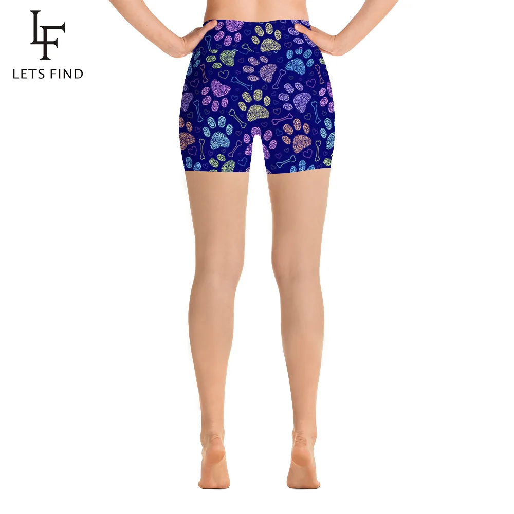 LETSFIND новые женские с высокой талией размера плюс короткие леггинсы 3D Красочные