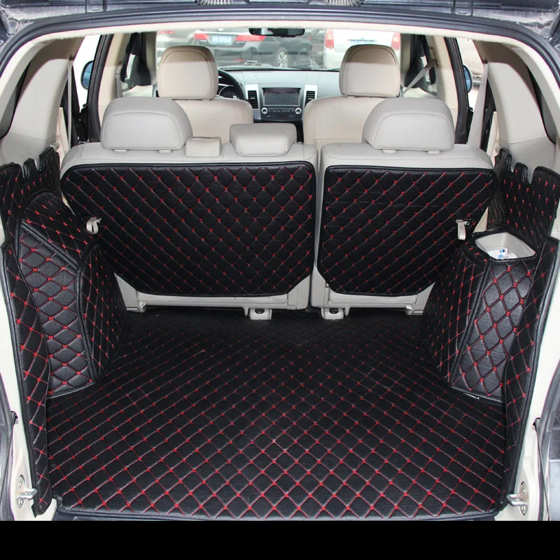 

fiber leather car trunk mat for mitsubishi outlander 2006 2007 2008 2009 2010 2011 2012 2013 2nd generation car accessories