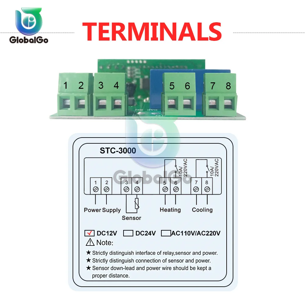 STC 3000 светодиодный цифровой регулятор температуры Термостат инкубатора