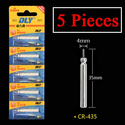 5PCS CR435 ICERIO 5 шт. электронные рыболовные плавающие батарейки CR425 CR322 CR435 CR311 литиевые штырьковые элементы ночной светодиодный поплавок рыболовные снасти - Цвет: 5PCS CR435