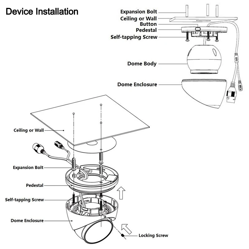 Оригинальная сетевая камера Dahua IPC-HDW4631EM-ASE 6 Мп IR Eyeball с максимальными ИК