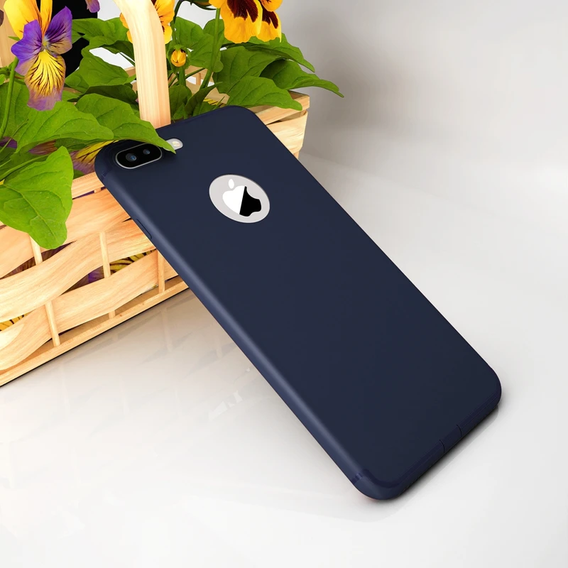 Оригинальный матовый черный чехол для iPhone X 7 8 плюс ультра тонкий мягкий из