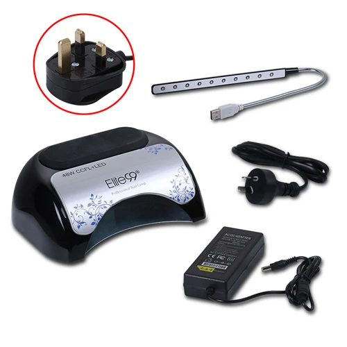 48W UK plug Светодиодный светильник для ногтей, 6 Вт/48 Вт, лампа для маникюра, Гель-лак, лампа для сушки ногтей, УФ лампа, профессиональный свет 30 с/60 с/90 с для отверждения ногтей - Цвет: 48W UK plug