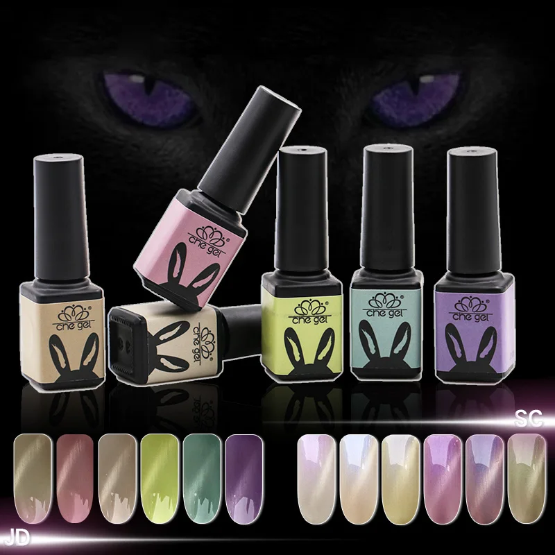 Че Гель Сияющий кошачий глаз УФ гель Лаки для ногтей длительный Маникюр