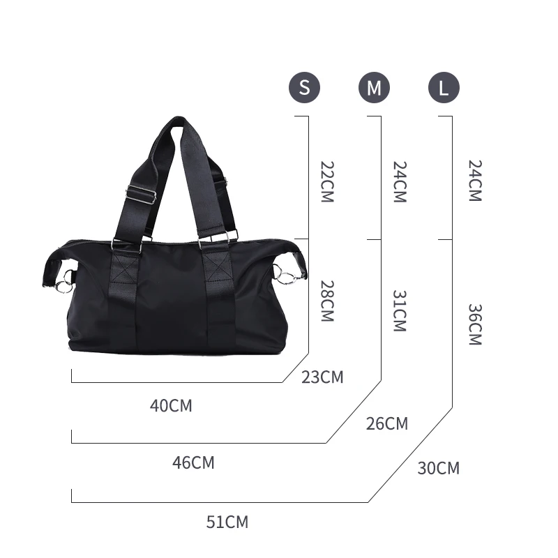 

Travel Bags Hand Luggage Waterproof Nylon Handbags Shoulder Bag Large Weekender Traveling Bags For Ladies Reisetasche XA715WB