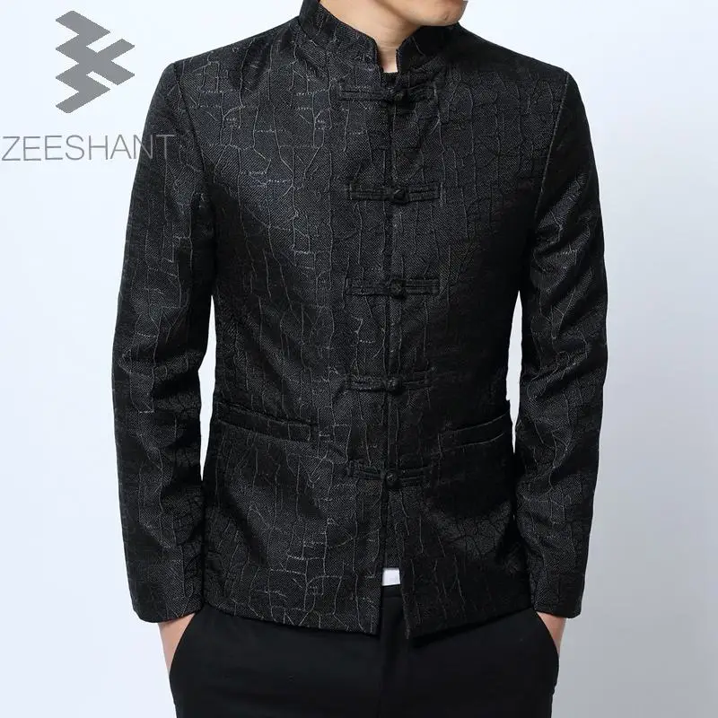 Zeeshant китайский туника костюм пиджак этап певица хост Для мужчин Slim Fit Чжуншань в