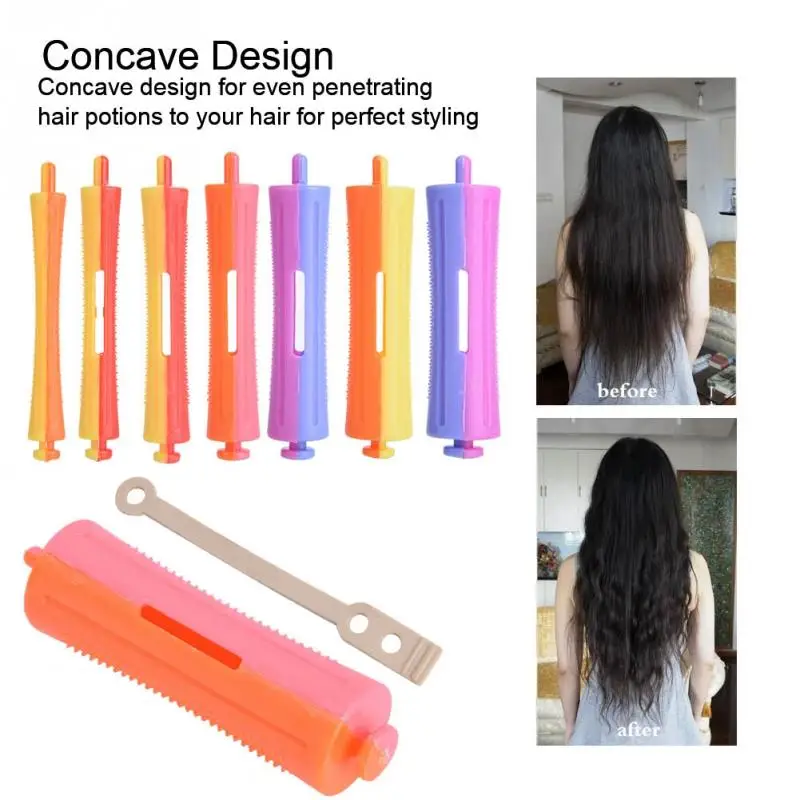 Standard Hair Rollers Heat Perm Wave Rod Clip Curlers with Rubber Band | Красота и здоровье
