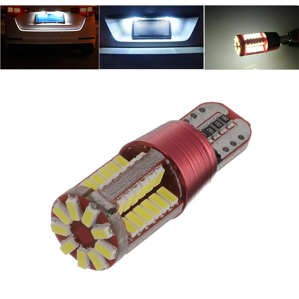 Автомобисветодиодный Светодиодная лампа Canbus T10 57SMD 3014 W5W белая 12 В автомобильная