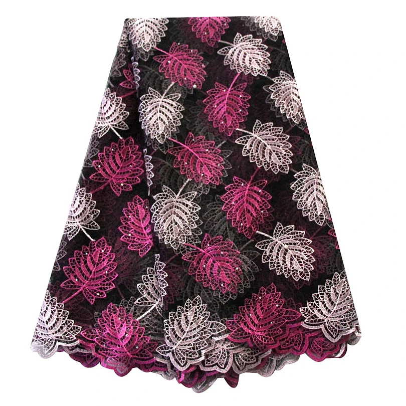 Ourwin африканская кружевная ткань нигерийская швейцарская со стразами 5 ярдов/шт