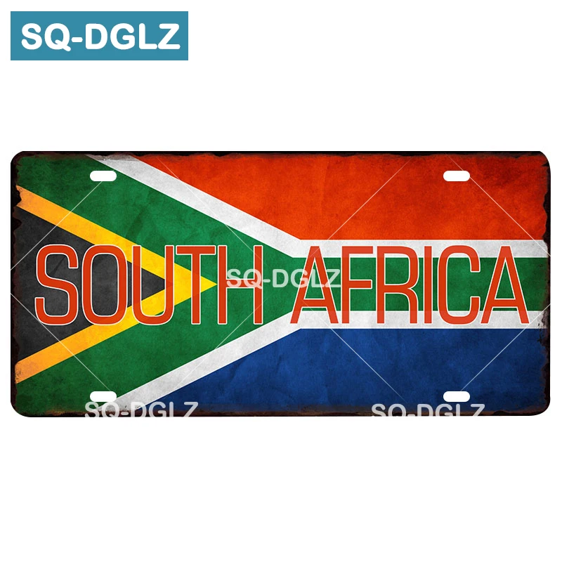 [SQ-DGLZ] Национальный флаг номерной знак бар украшение стены оловянный знак флаг страны металлический знак домашний декор живопись таблички плакат - Цвет: 0558