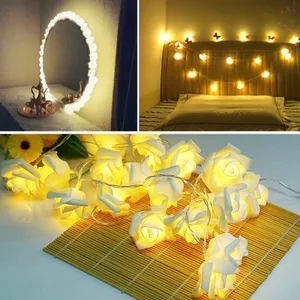 1 м 2 м 3 м 4 м РОЗА светодиодная гирлянсветильник s 10 светодиосветодиодный sM розовый синий белый фиолетовый цветок фея светильник Диодная гирлянда для свадьбы праздника