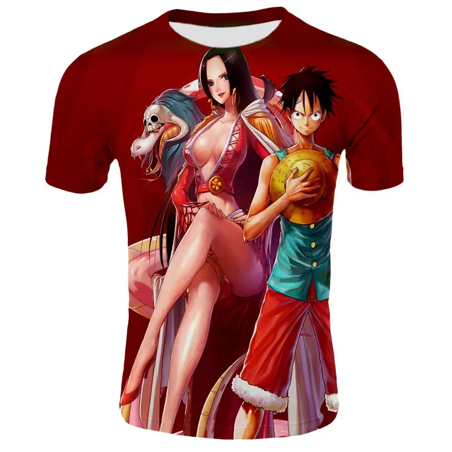 Летние футболки Luffy для мальчиков/мужчин модные с короткими рукавами и 3D принтом