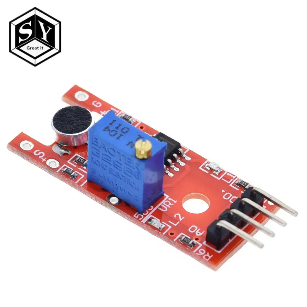 Модуль звукового датчика с микрофоном GREAT IT для Arduino аналоговый датчик цифрового