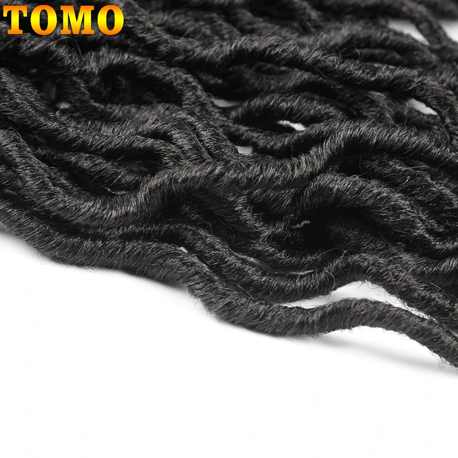 TOMO Ombre Faux Locs Curly вязанные крючком волосы для женщин 24 пряди блонд крючком косички богиня Locs 18 дюймов синтетические плетеные волосы