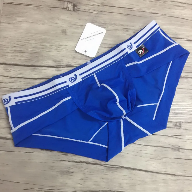 WJ Мужское нижнее белье комфортное дышащее полупрозрачное шелковое с треугольной