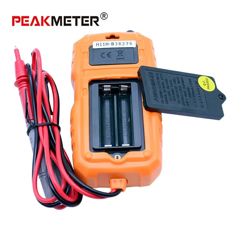 PEAKMETER Бесконтактный мини цифровой мультиметр PM8232 DC AC Напряжение Ток Тестер удержания данных Амперметр Портативный измеритель напряжения