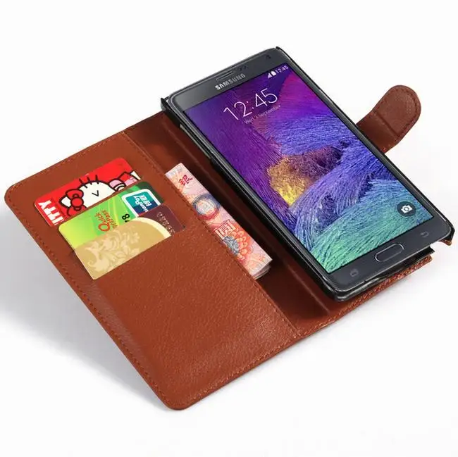 Чехол-кошелек для Samsung Galaxy Note 4 Note4 N9100 N910F N910C кожаный чехол с откидной крышкой и