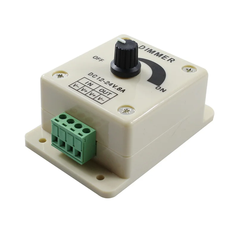 12V 24V DC 8A белый одноцветный светодиодный диммер регулятор яркости для