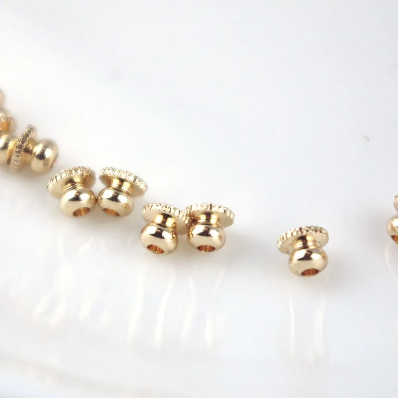 Carly lotus package DIY accessories wholesale copper thin gold simple gear-shaped three-dimensional torus not fade 3 * 4 mm |