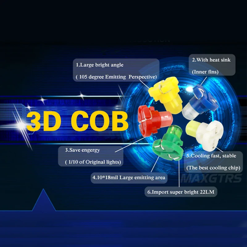10x T4.2 COB 1 SMD 12 В лампочки для обмотки приборной панели предупреждающий индикатор