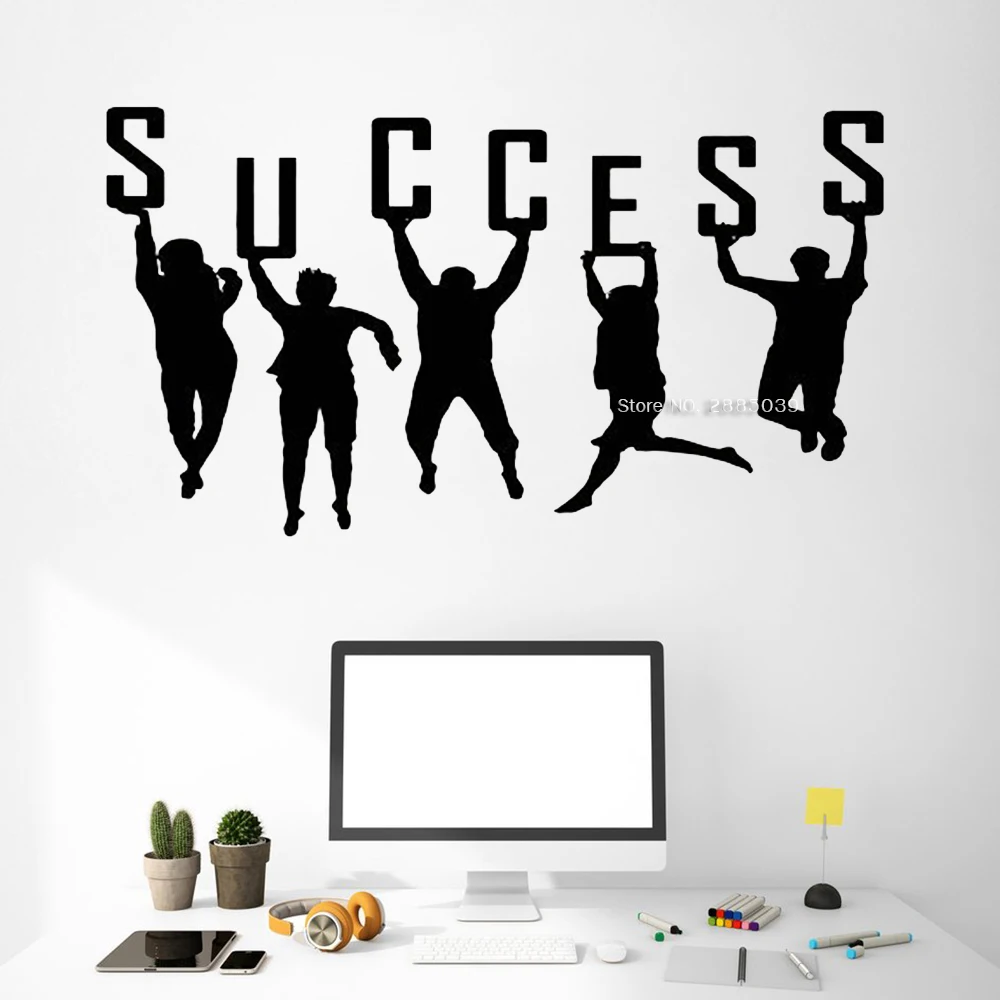 Успешных фрески для офиса Wall Art Наклейки на командную работу Плакаты работы