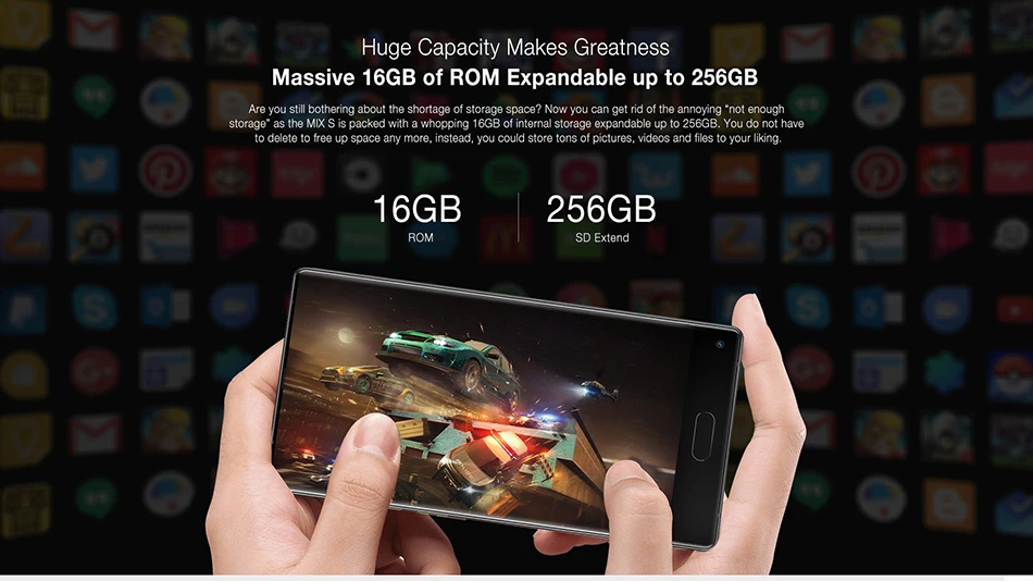 Ulefone MIX S смартфон с 5 5-дюймовым дисплеем четырёхъядерным процессором ОЗУ 2 Гб ПЗУ 16