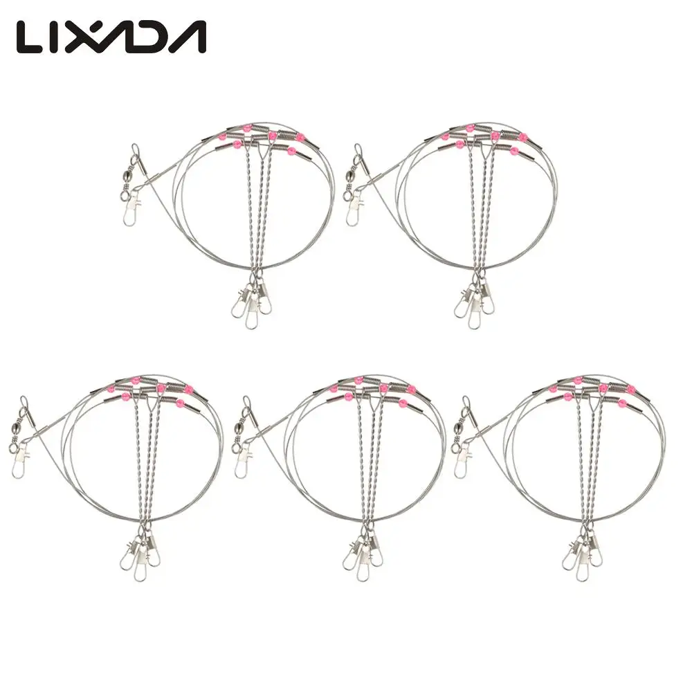 Lixada 5 шт. рыболовный крючок с защитой от намотки поворотная гирлянда из