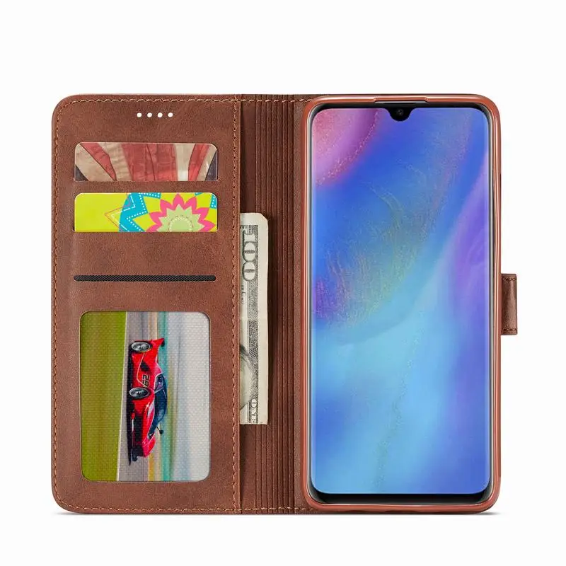 Флип чехол для Huawei P20 Pro роскошный кожаный бумажник с магнитной застежкой Lite Nova 3E