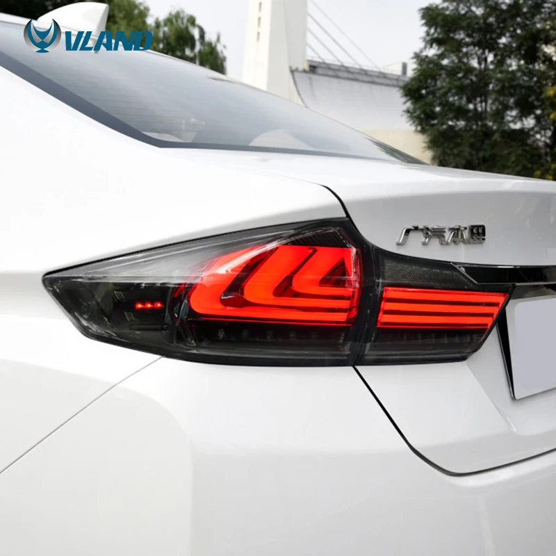 Светодиодный Копченый красный задний светильник для Honda City 2014 2015 2016